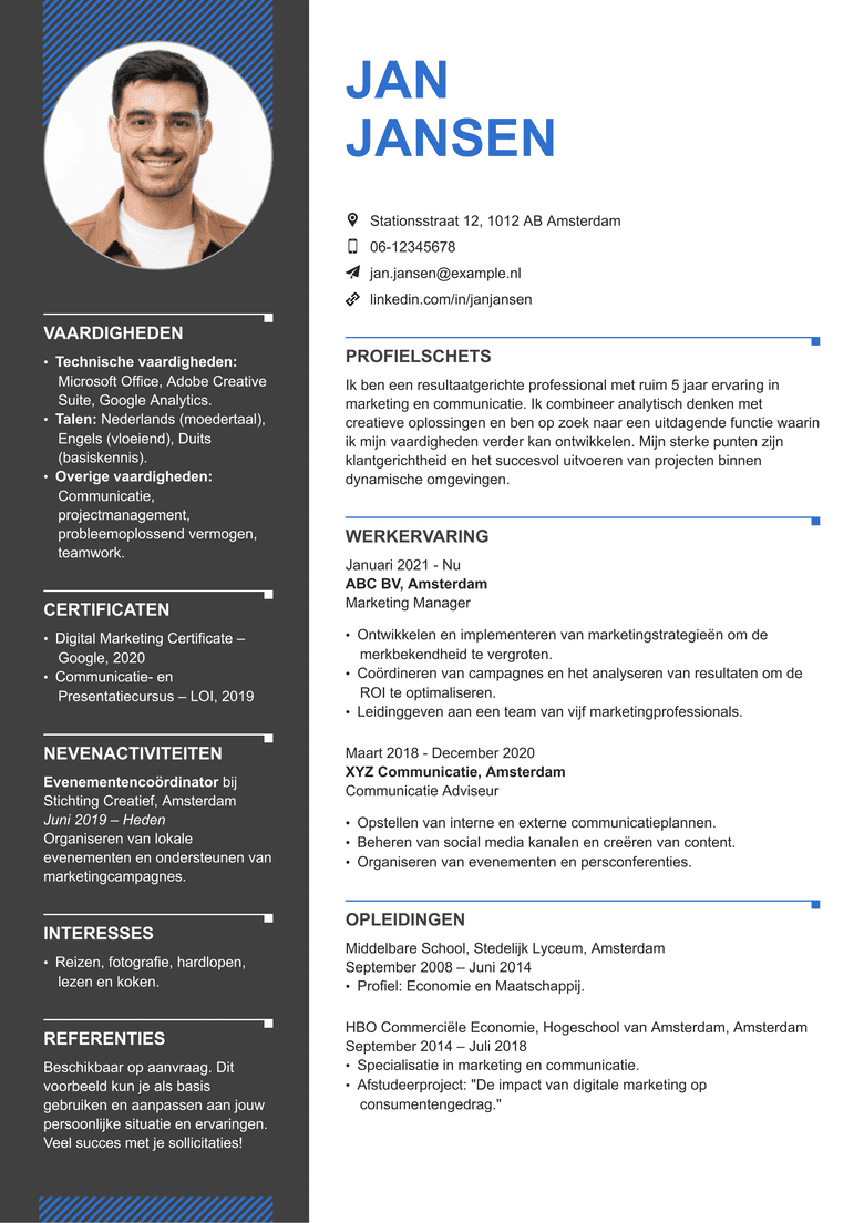 Modern CV-sjabloon