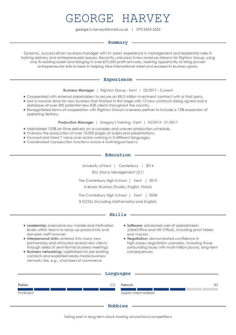 Creative CV template 1