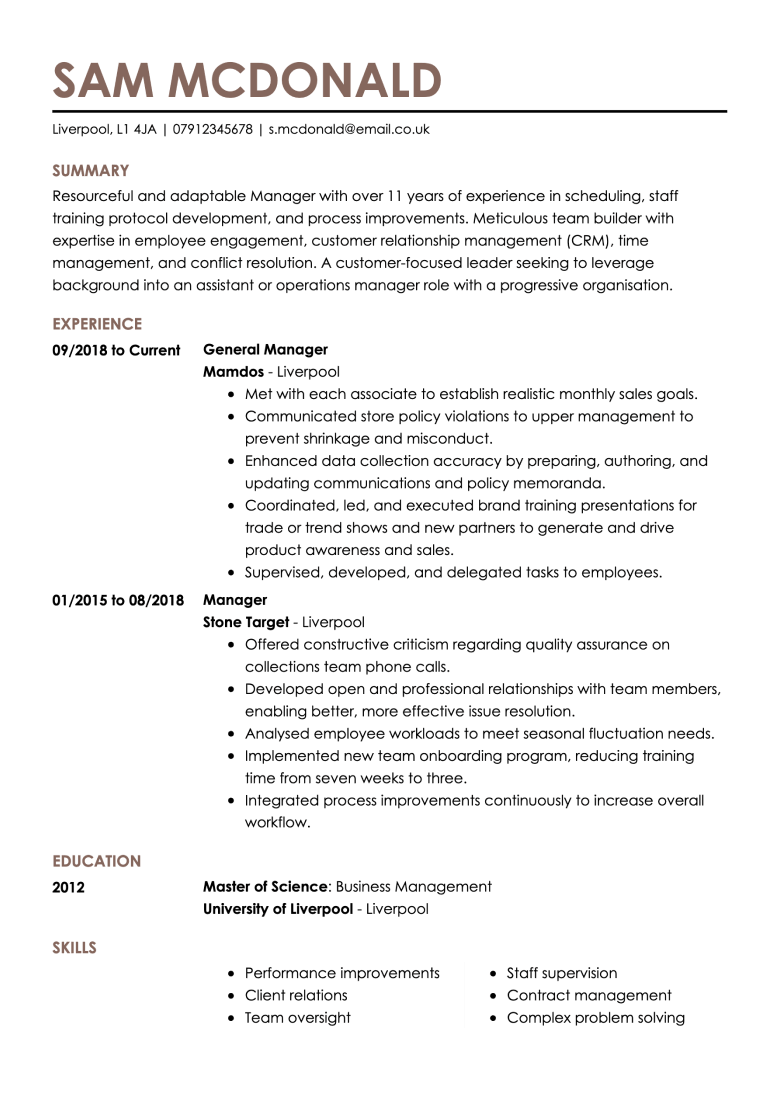 Basic CV template
