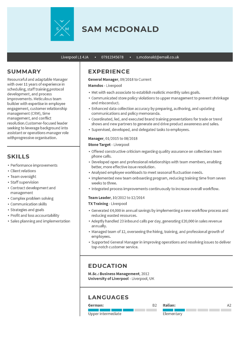 Creative CV template