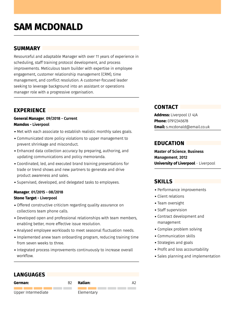 Creative CV template