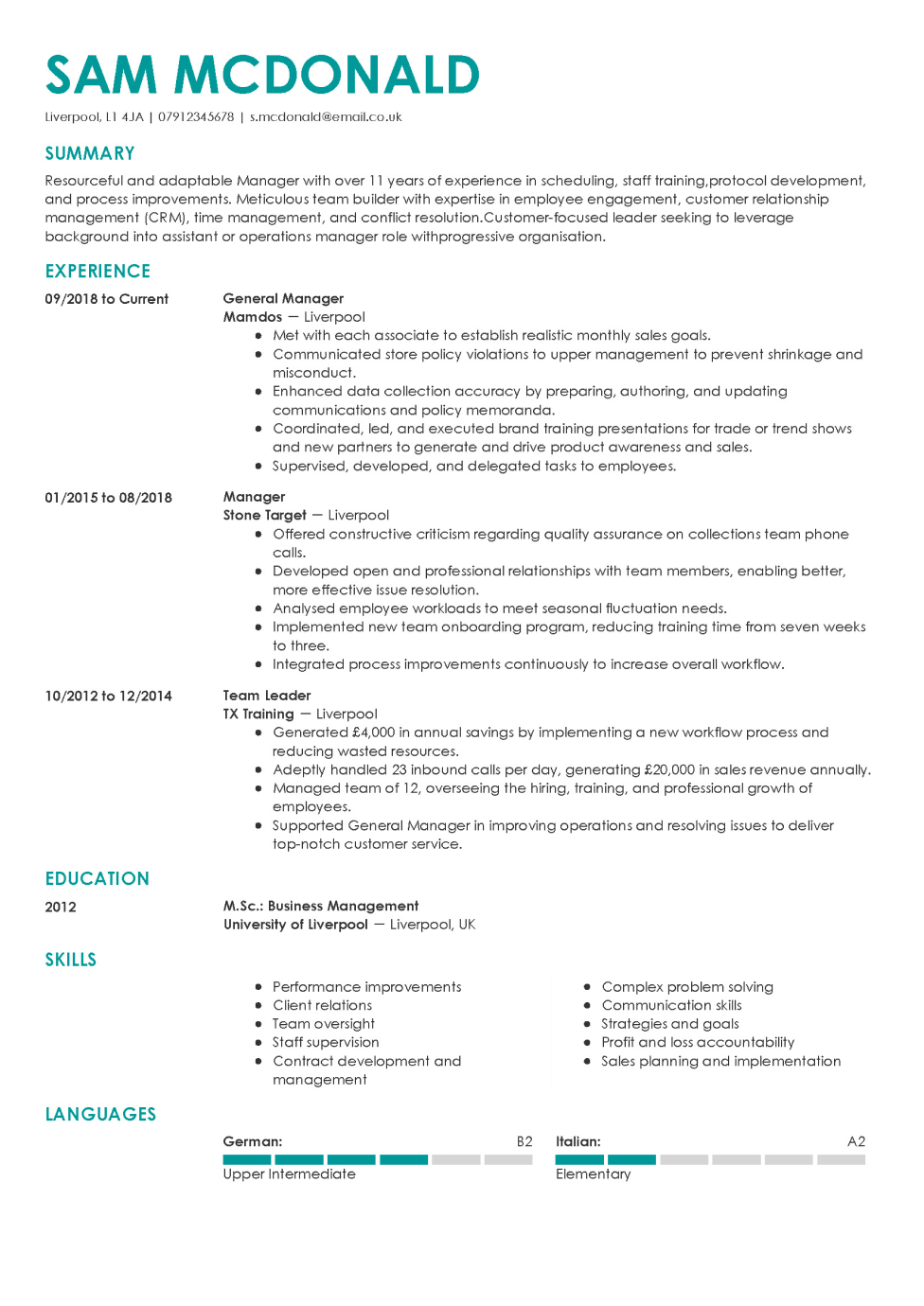 Modern CV Template