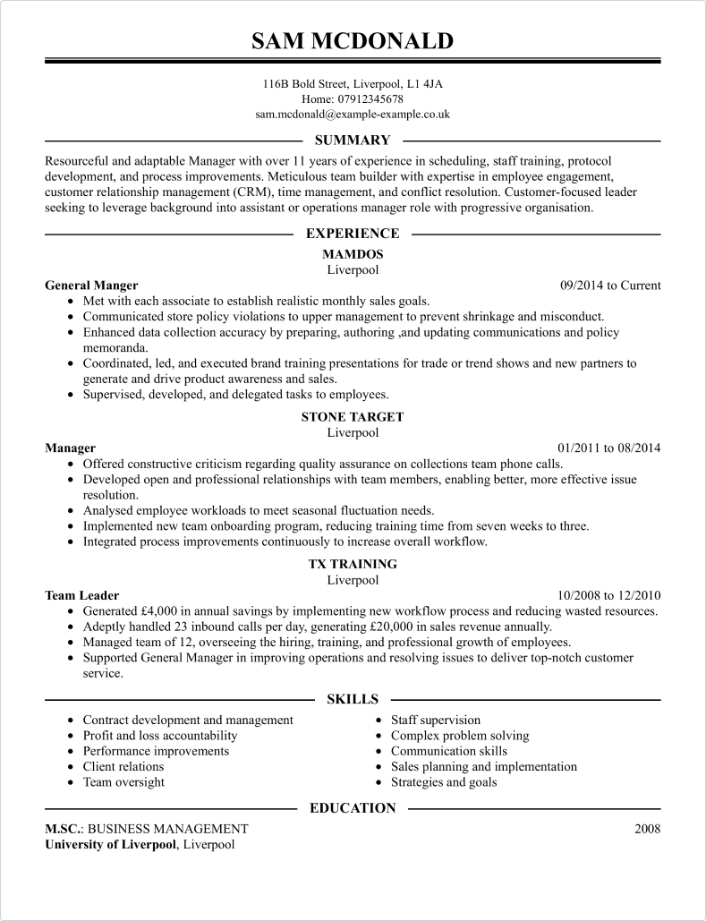 Professional CV template