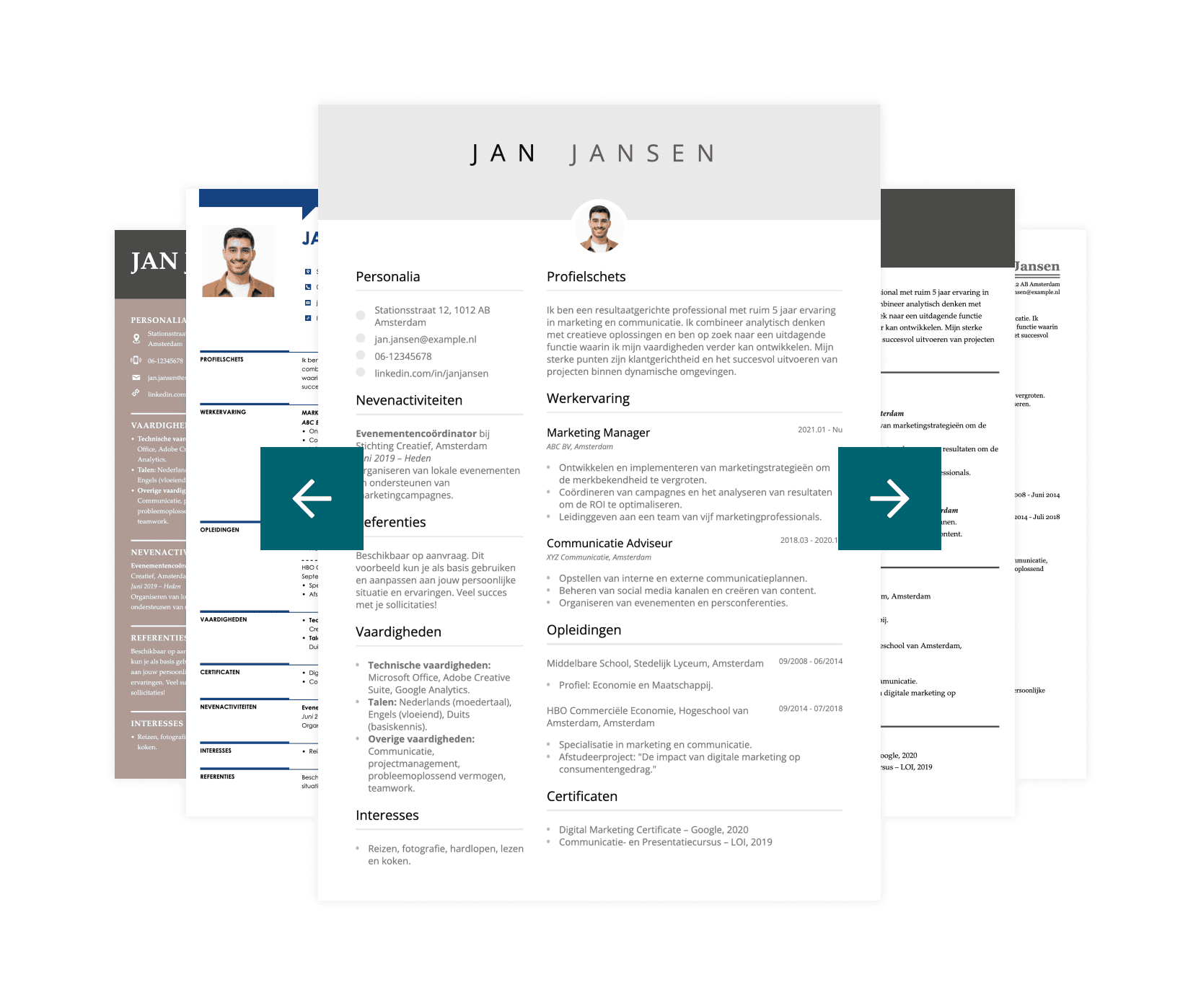 Eenvoudig te gebruiken CV-builder