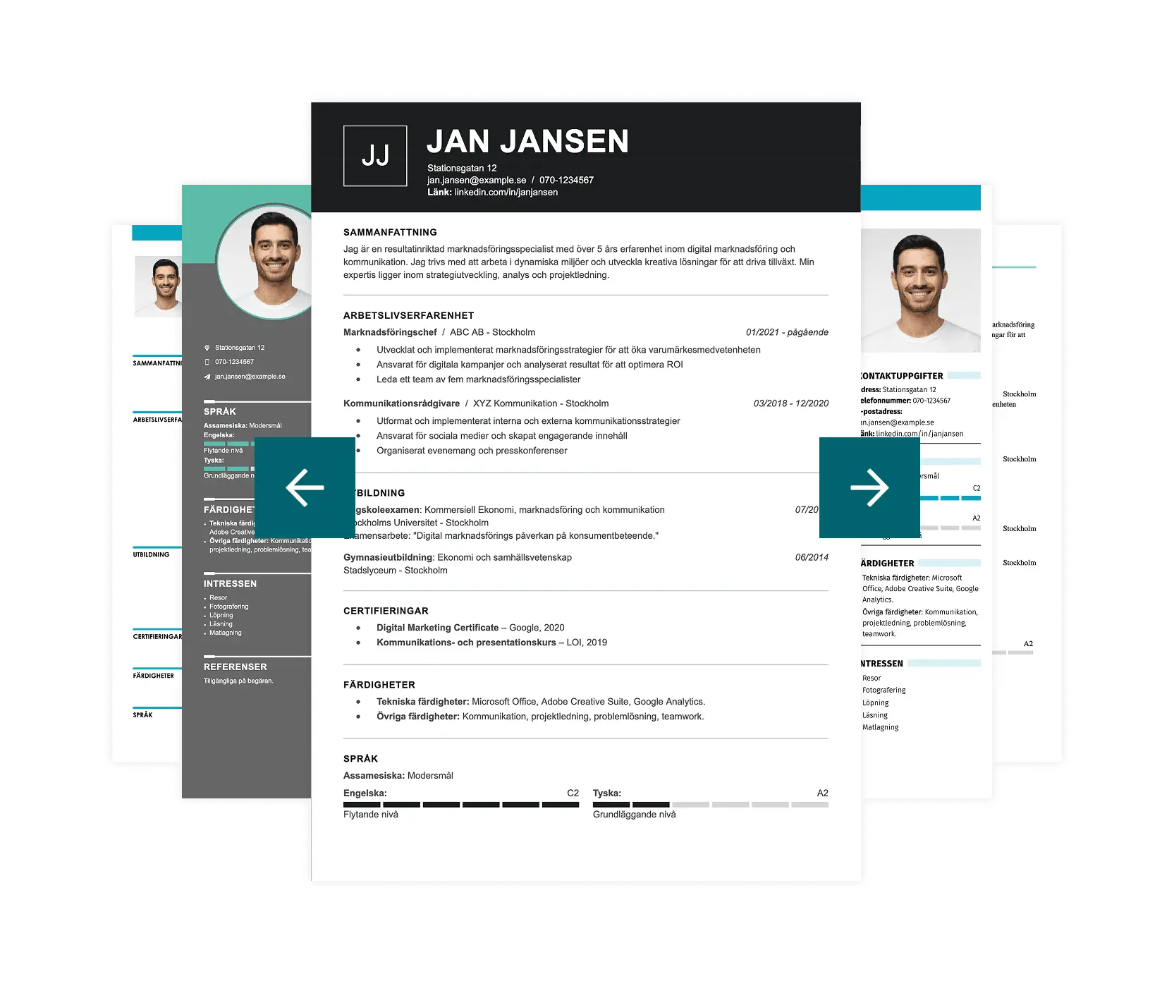 Eenvoudig te gebruiken CV-builder