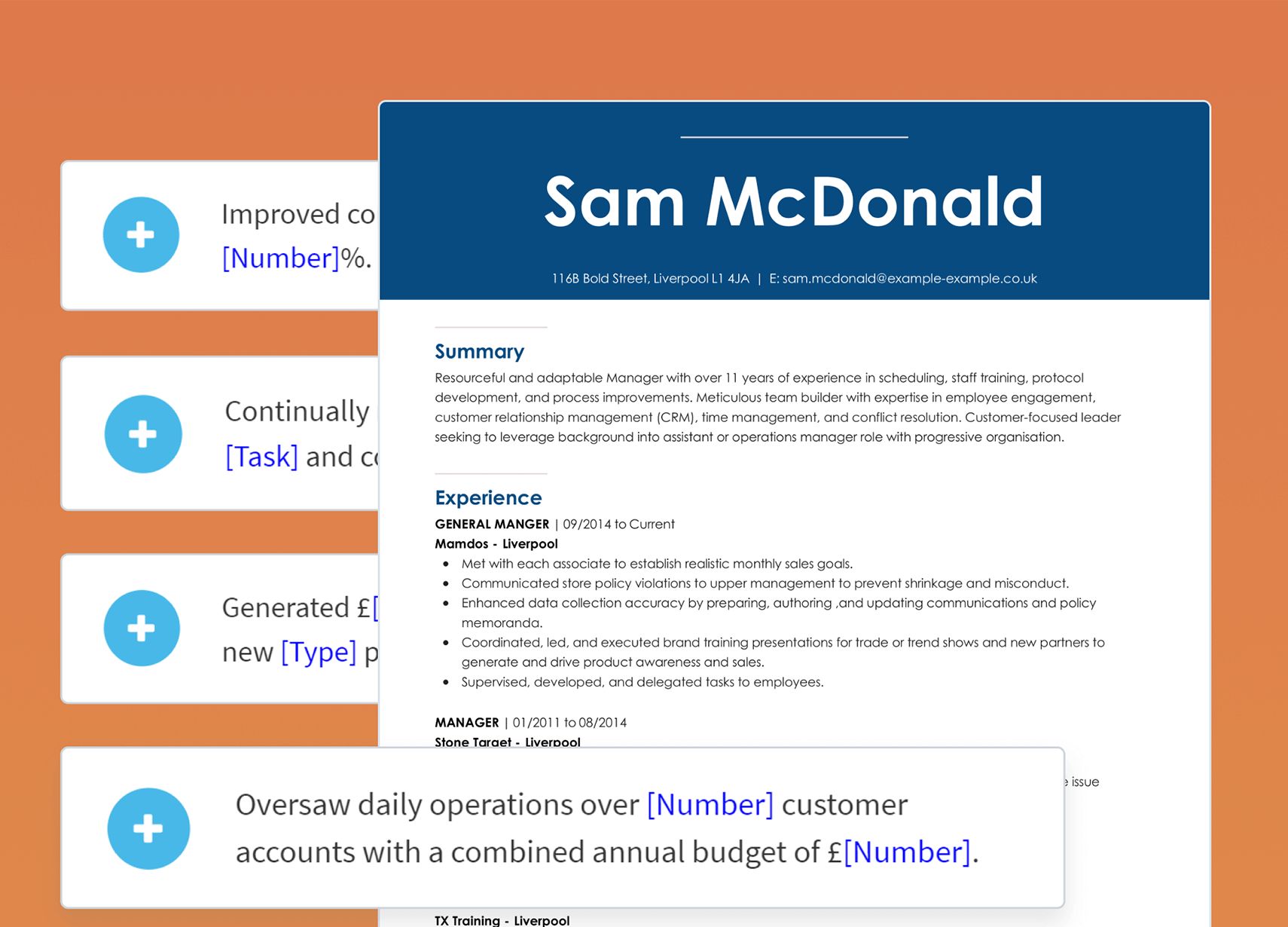 Easy-to-use CV builder