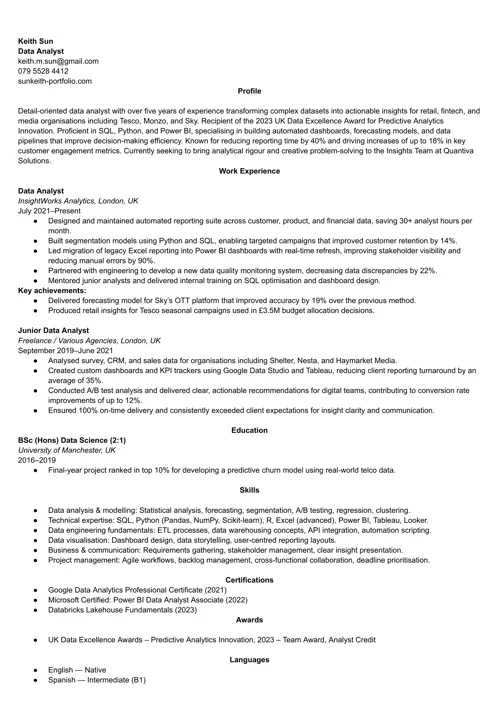 AI-friendly CV by LiveCareer UK CV builder