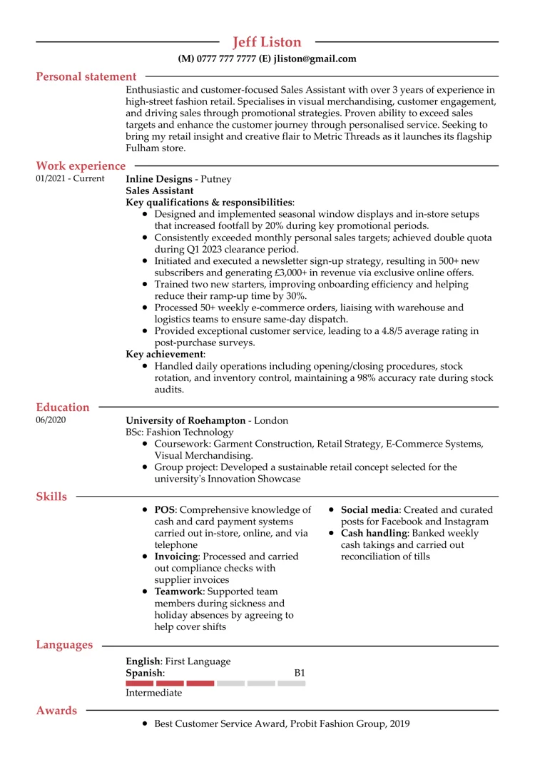 best CV templates by LiveCareer
