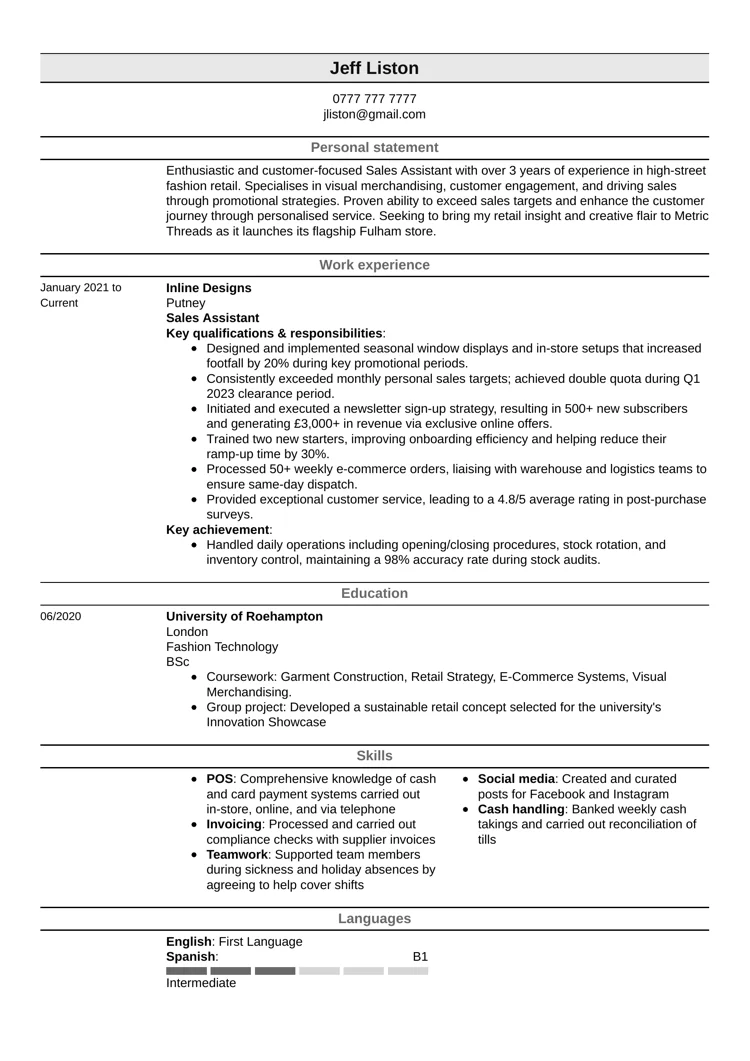 best CV templates by LiveCareer