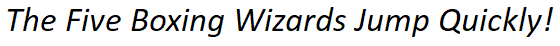 Calibri italic font