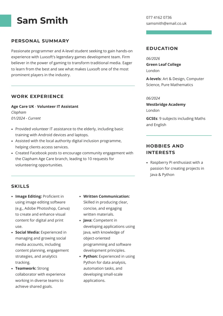 blank cv template