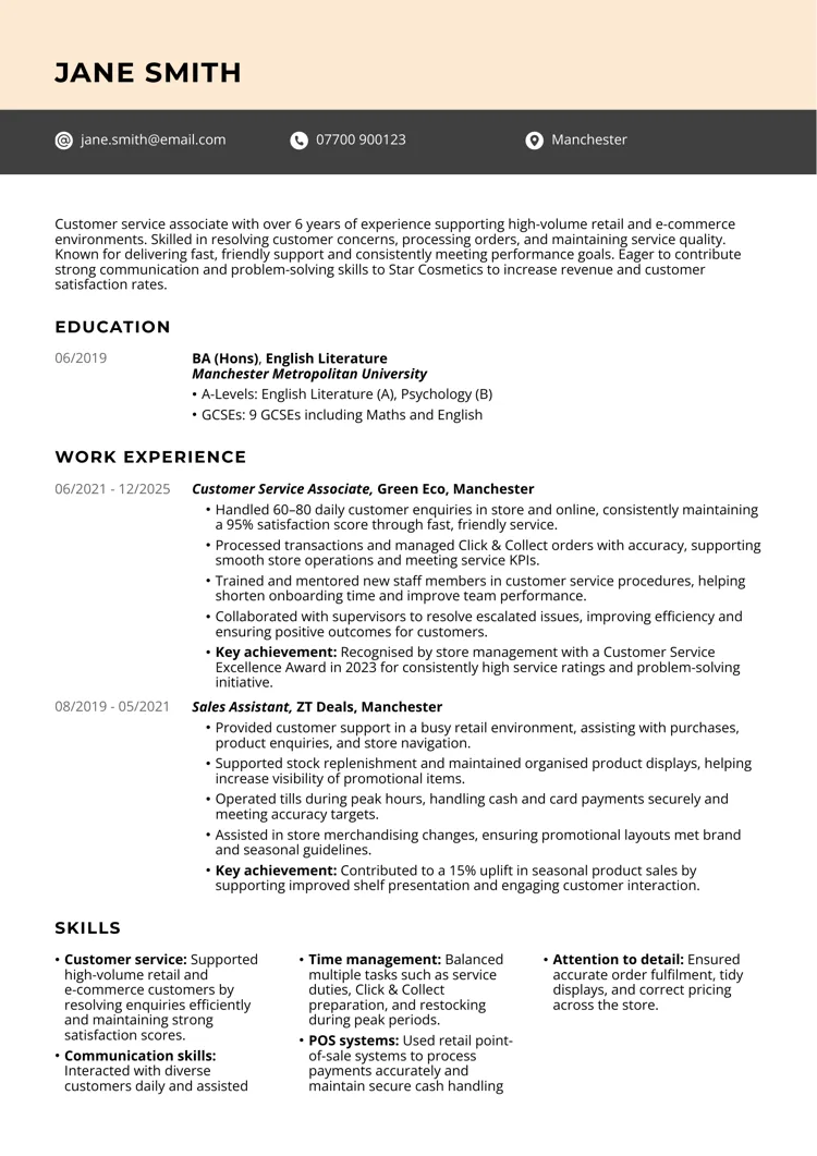 creative 02 British CV template