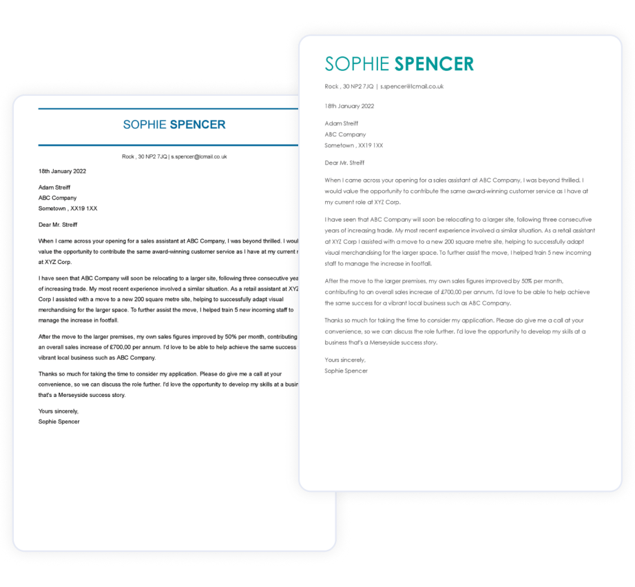 cover letter builder hero