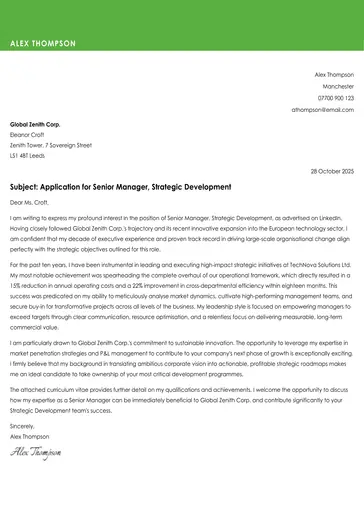 creative cover letter example