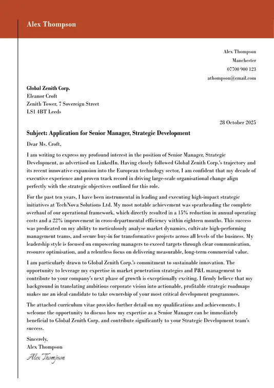 creative cover letter template