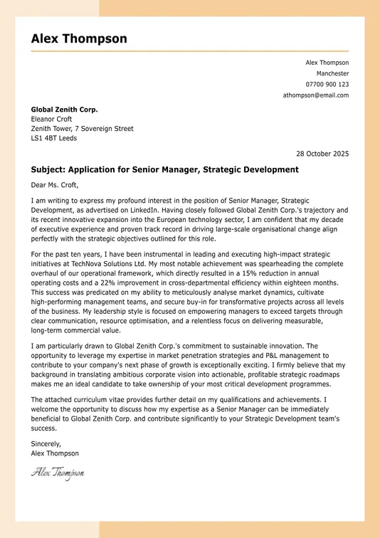 creative cover letter template