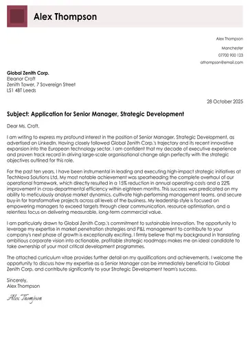 creative cover letter example