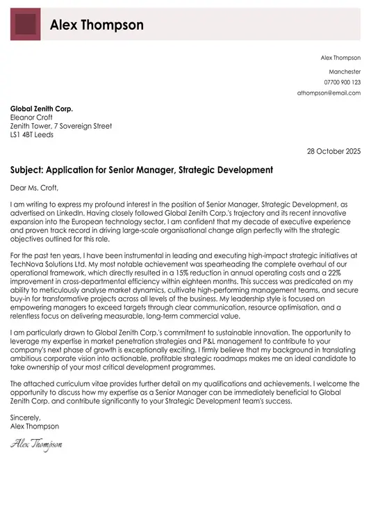 creative cover letter template