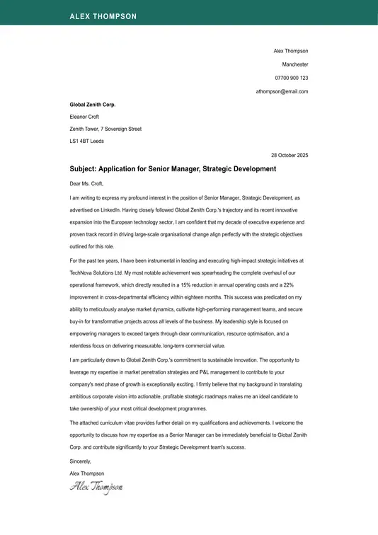 creative cover letter template