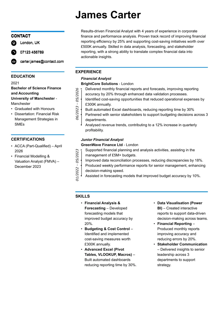 Professional Word CV template