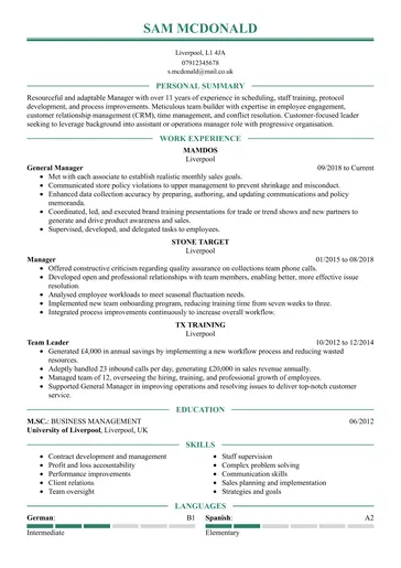Basic CV template