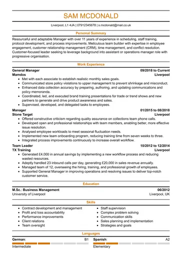 Basic CV template