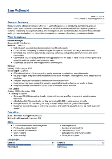 Basic CV template