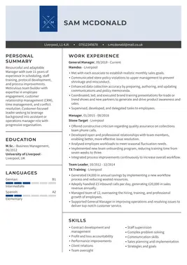 Creative CV template