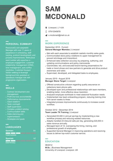 Creative CV template