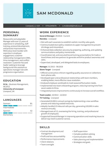 Creative CV template