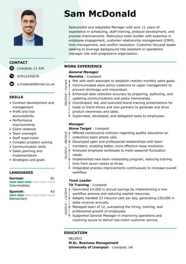 Modern CV template