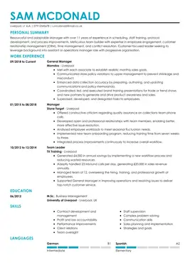Basic CV template