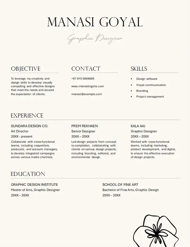 Elephant graphic design Word CV template