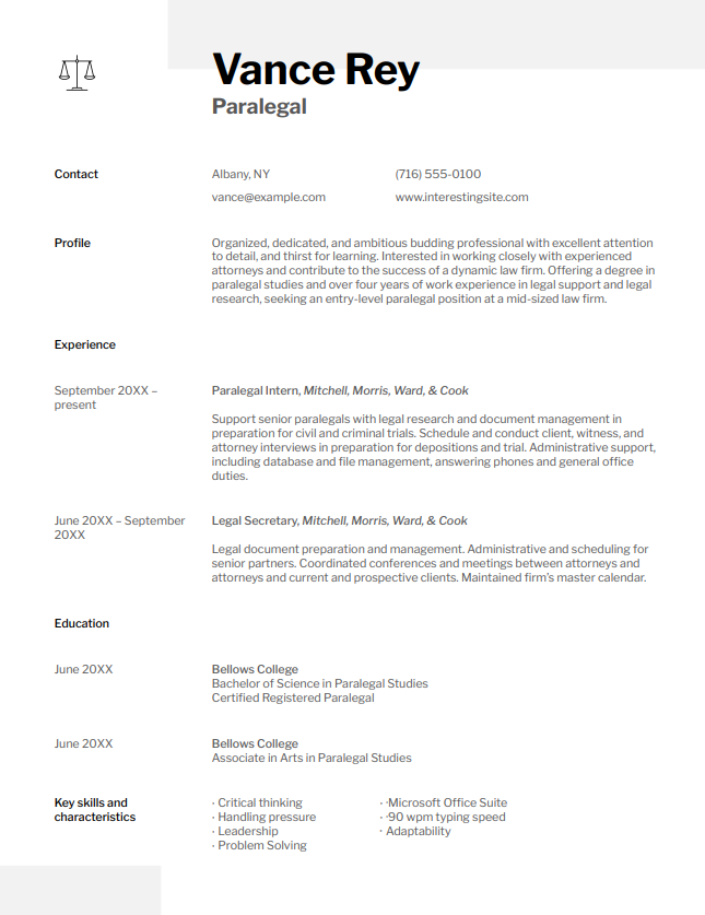 free Google Docs CV template