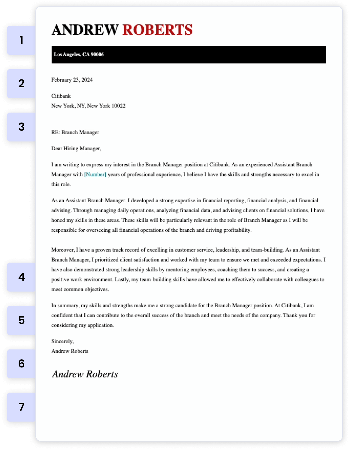 Good cover letter example