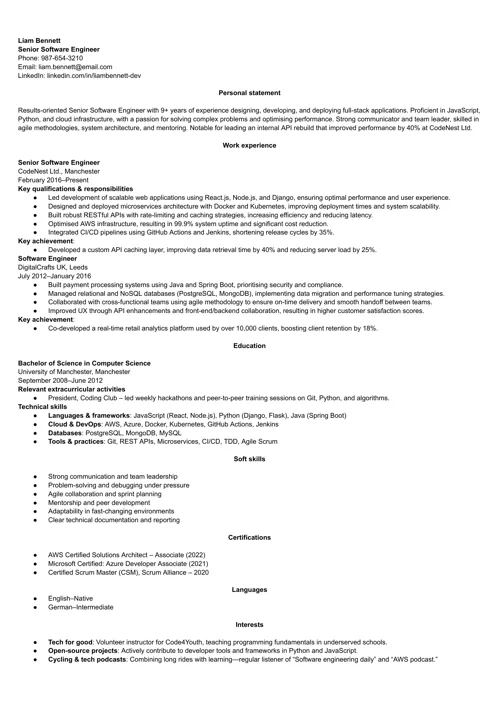 hard skills for CV