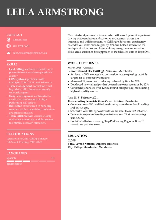 CV sample