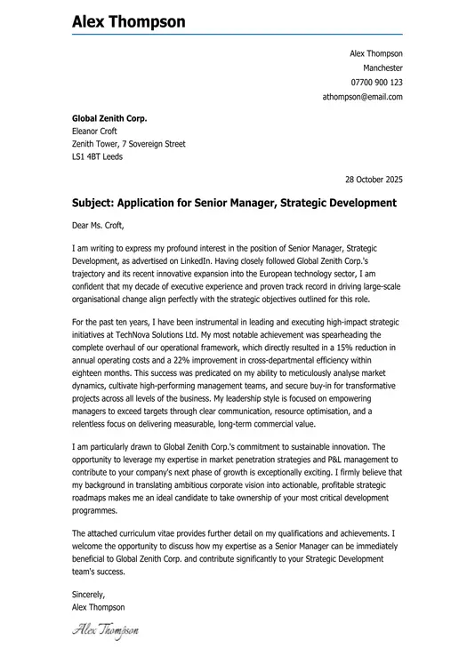 modern cover letter template