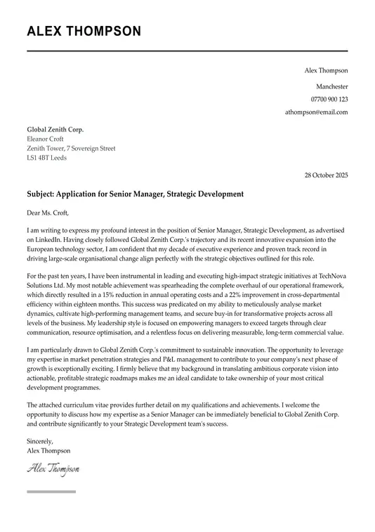 modern cover letter template