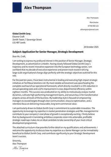 modern cover letter example