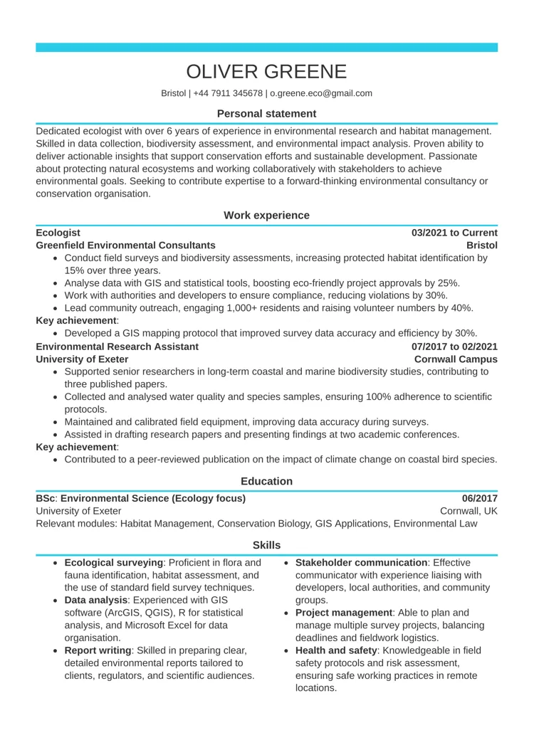 creative CV template