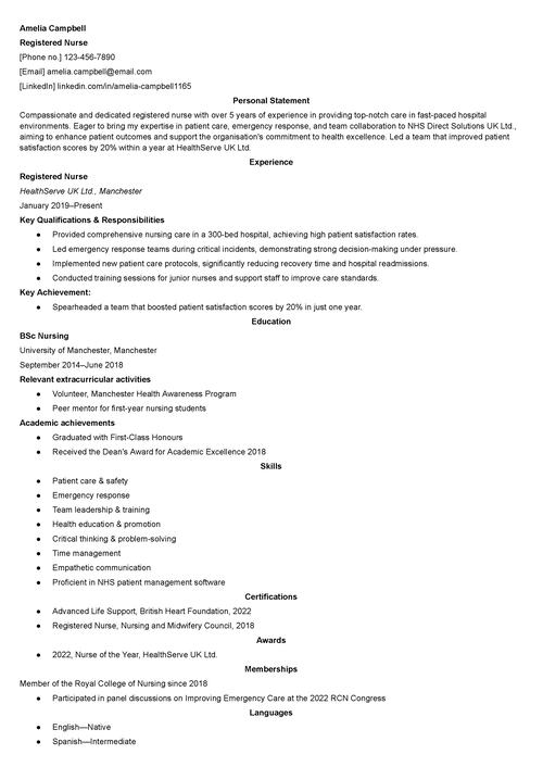 NHS CV Examples & Templates for 2024 (& How to Prepare)