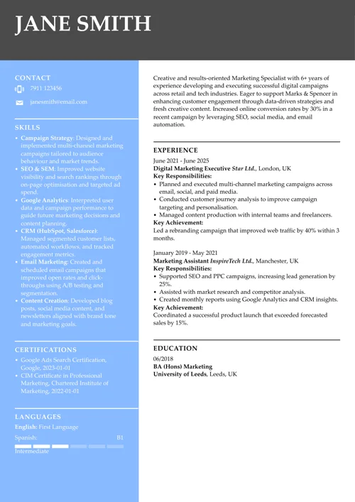 CV example