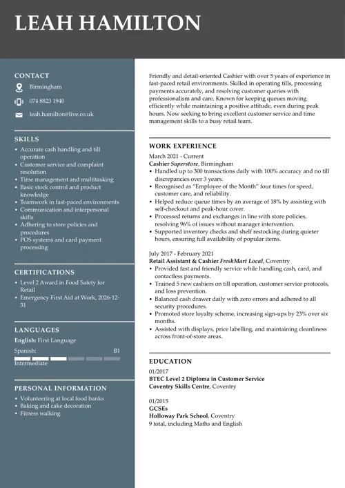 CV sample