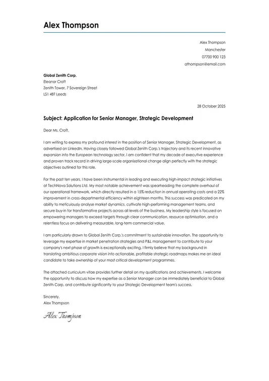 traditional cover letter template