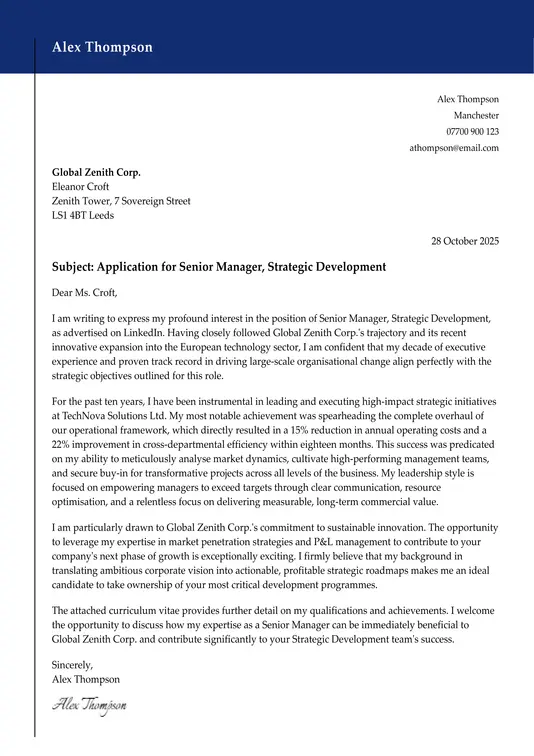 traditional cover letter template