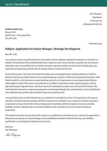 traditional cover letter example