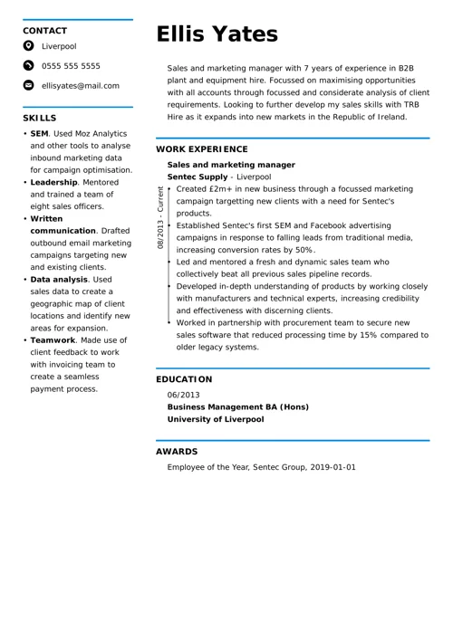 cv sample